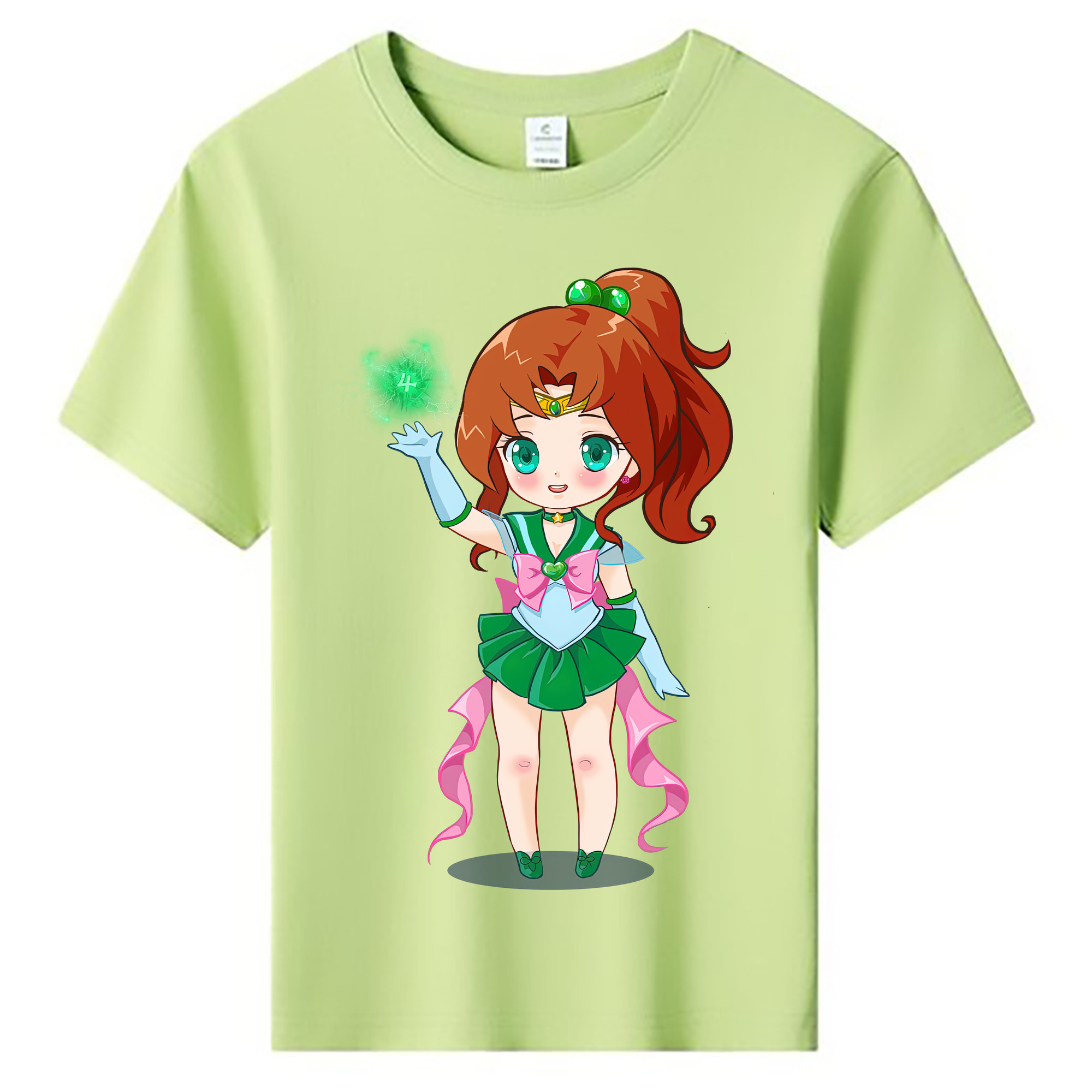 （画像用） 美少女戦士セーラームーン 木野 まこと きの まこと Sailor Moon Kino Makoto （セーラージュピター；Sailor Jupiter） 綿100％キッズTシャツ（フロントプリント）